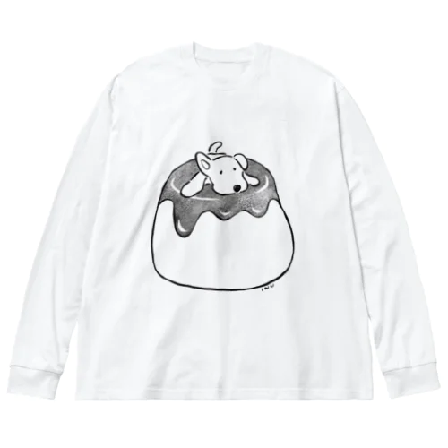 プリンの上の犬 Big Long Sleeve T-Shirt