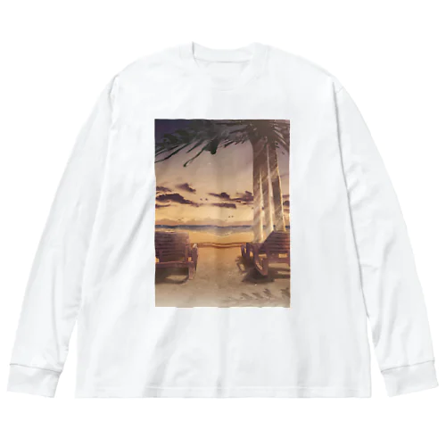 夕焼けビーチ Big Long Sleeve T-Shirt