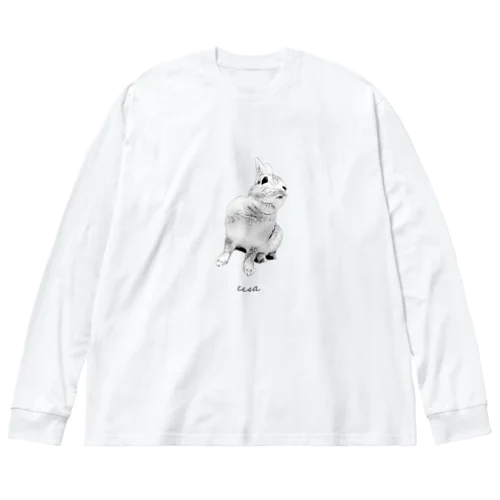 うさぎ　ローアングル ビッグシルエットロングスリーブTシャツ