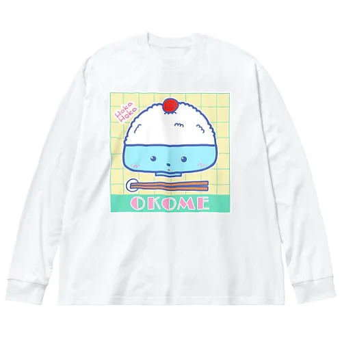 ほかほかOKOMEくん（80年代ファンシー） ビッグシルエットロングスリーブTシャツ