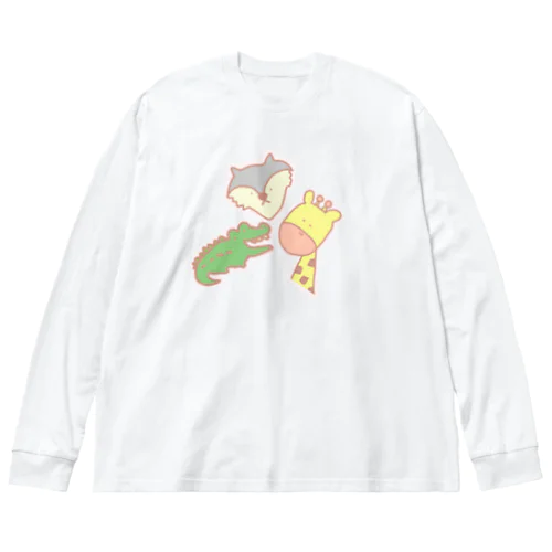 わに おおかみ きりん Big Long Sleeve T-Shirt