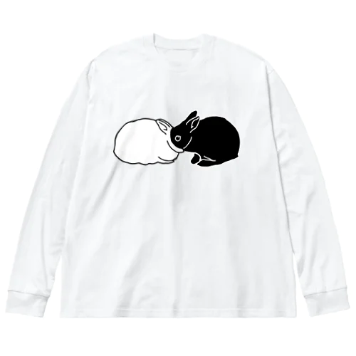 なぐさめうさぎ ビッグシルエットロングスリーブTシャツ