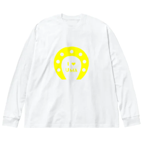 馬蹄 ビッグシルエットロングスリーブTシャツ