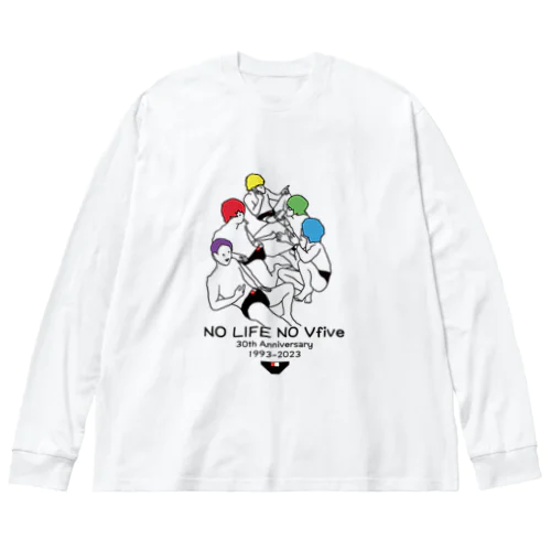 "NO LIFE NO Vfive" 30th Anniversary 루즈핏 롱 슬리브 티셔츠