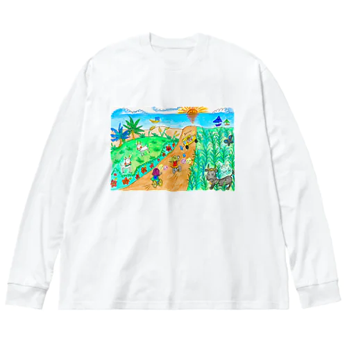 沖縄•離島での楽しみ方 Big Long Sleeve T-Shirt