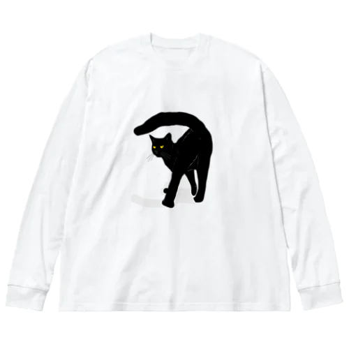 黒猫たんのおちりが堪能出来る権利の付与 ロゴ無し Big Long Sleeve T-Shirt