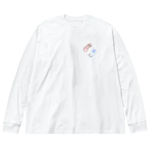 ツノアリウサギアジサイモドキウミウシ 2匹ver. Big Long Sleeve T-Shirt