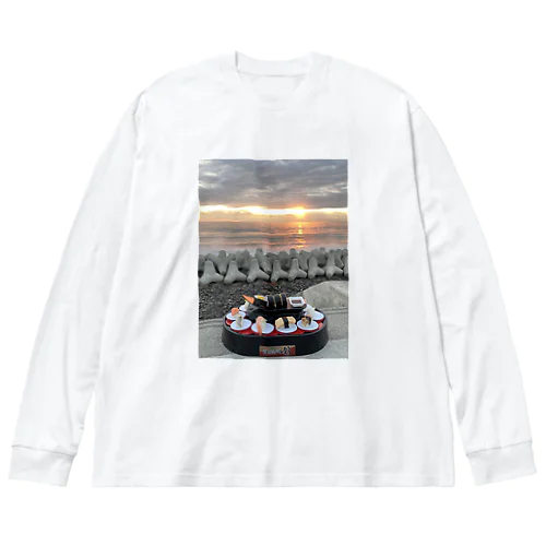 Sushi on the beach ビッグシルエットロングスリーブTシャツ