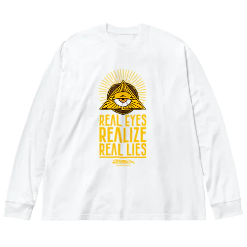 REAL EYES REALIZE REAL LIES (YELLOW ver.) ビッグシルエットロングスリーブTシャツ