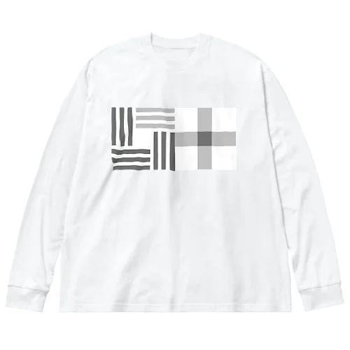 ogori 叶え星紋様(グレー) Big Long Sleeve T-Shirt