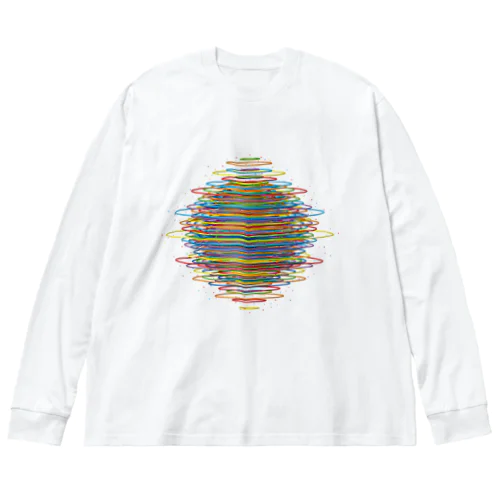 重なり合った無数のカラフルでビビッドなリング Big Long Sleeve T-Shirt