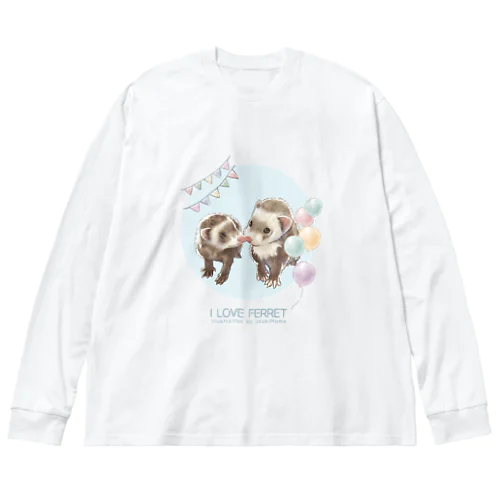 【No.16】I LOVE FERRET ビッグシルエットロングスリーブTシャツ