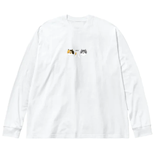 ハイタッチにゃんず ビッグシルエットロングスリーブTシャツ