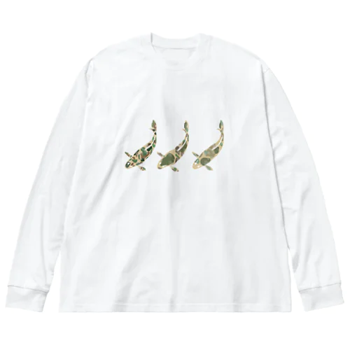 カモ柄錦鯉3兄弟 Big Long Sleeve T-Shirt