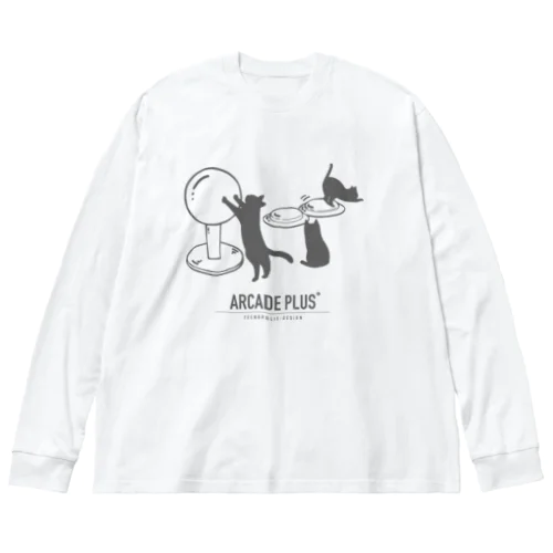 コンパネ猫（ARCADE_PLUS） ビッグシルエットロングスリーブTシャツ