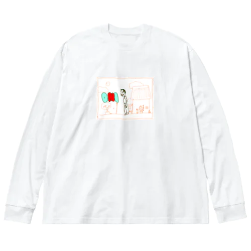 おに ビッグシルエットロングスリーブTシャツ