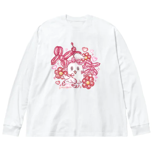 キラキラ犬バルーン🎈 Big Long Sleeve T-Shirt