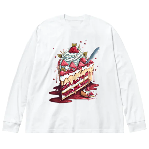 血みどろケーキ ビッグシルエットロングスリーブTシャツ