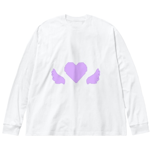 ドットハートエンジェル【パープル】 Big Long Sleeve T-Shirt