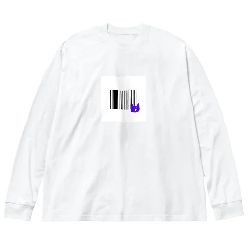 バーコード猫くん Big Long Sleeve T-Shirt