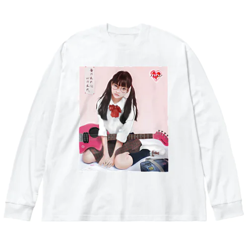 ギター少女 ビッグシルエットロングスリーブTシャツ