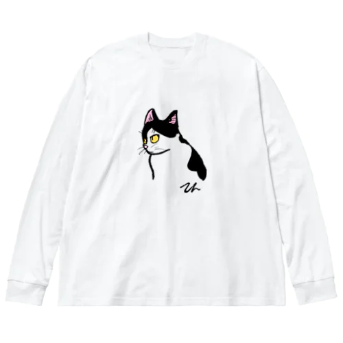 猫のテン ビッグシルエットロングスリーブTシャツ