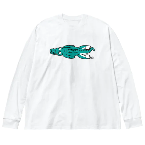 だりぃワニ　だりぃんだわ　ビックリだわ Big Long Sleeve T-Shirt