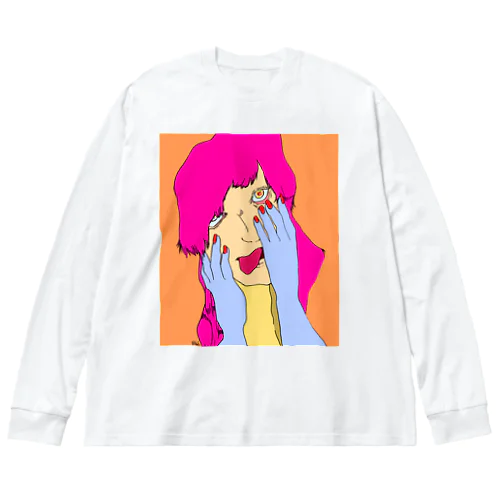 前髪切りすぎた女子 Big Long Sleeve T-Shirt