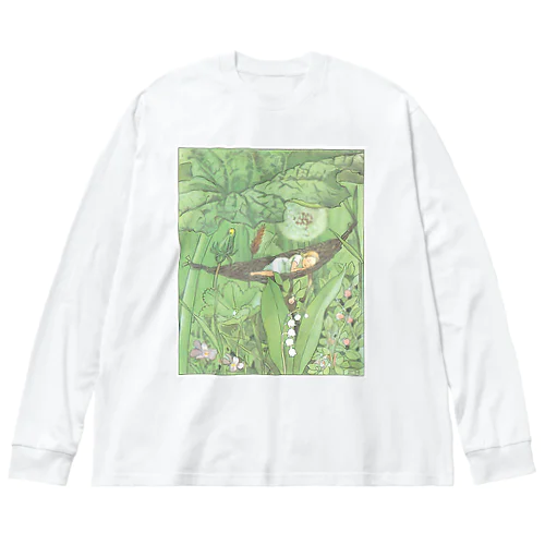 ハンモックで眠るおやゆびひめ by Elsa Beskow 루즈핏 롱 슬리브 티셔츠