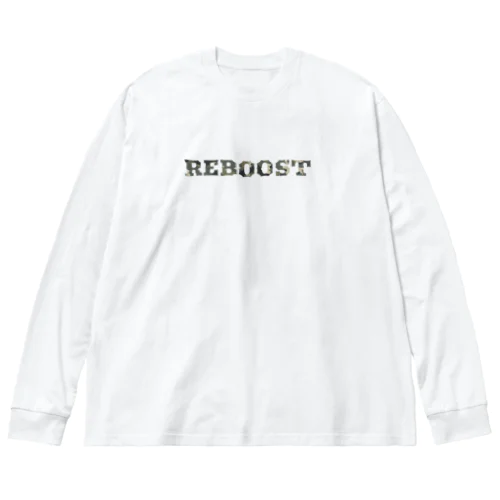 アウトドアな迷彩ロゴ【 REBOOST 】 ビッグシルエットロングスリーブTシャツ