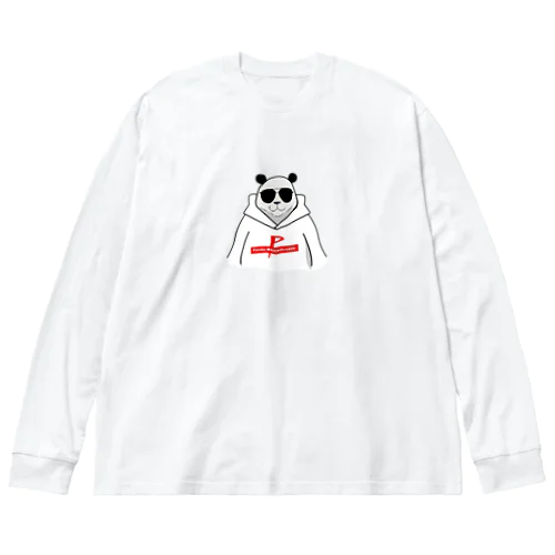 ワルパンダ-パーカーred ビッグシルエットロングスリーブTシャツ