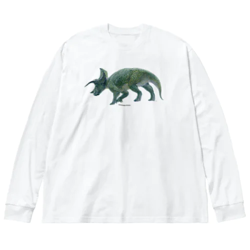 Triceratops prorsus(トリケラトプス ・プロルスス)着彩画 Big Long Sleeve T-Shirt