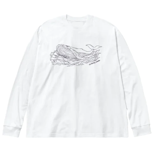 世界でもっとも孤独なクジラとラジオ【チャリティー】 ビッグシルエットロングスリーブTシャツ