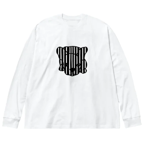 ストライプ犬 Big Long Sleeve T-Shirt