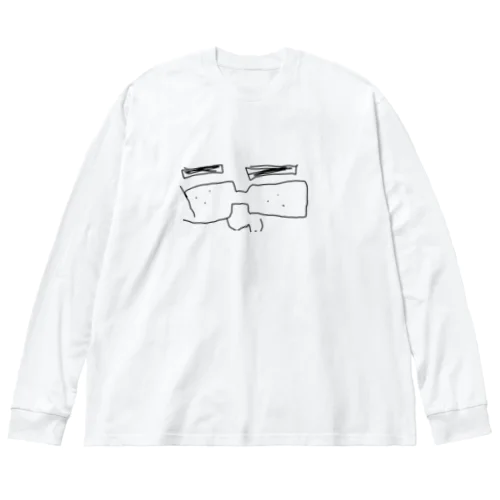 どこかのメガネさん👓 ビッグシルエットロングスリーブTシャツ