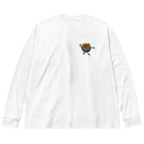 おパンパンくん 루즈핏 롱 슬리브 티셔츠