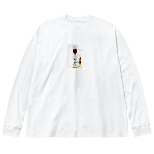 【喫茶店】茶居家 サイフォン ペーパーコラージュ Big Long Sleeve T-Shirt