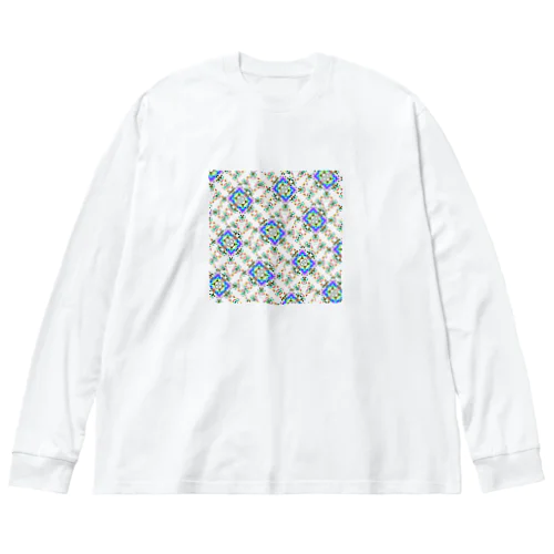 双子を抱えるTシャツ by AI模様 Big Long Sleeve T-Shirt