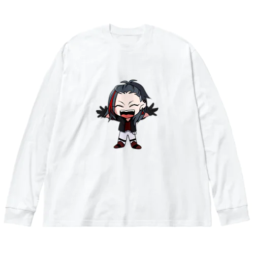 「伊賀守龍之助」笑顔ビッグシルエットロングスリーブTシャツ Big Long Sleeve T-Shirt