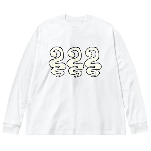 アルビノボールおもち三体！ Big Long Sleeve T-Shirt