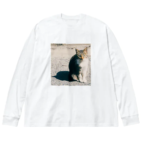 ねこ猫ネコ ビッグシルエットロングスリーブTシャツ