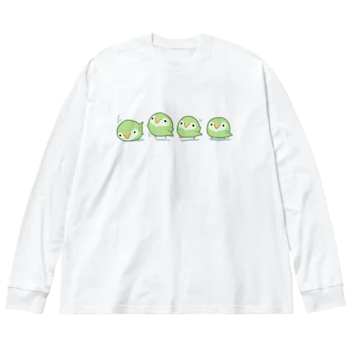 空も飛べるはずと頑張るカカポ Big Long Sleeve T-Shirt