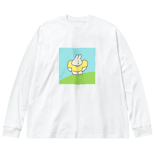 いかり肩うさぎ ビッグシルエットロングスリーブTシャツ