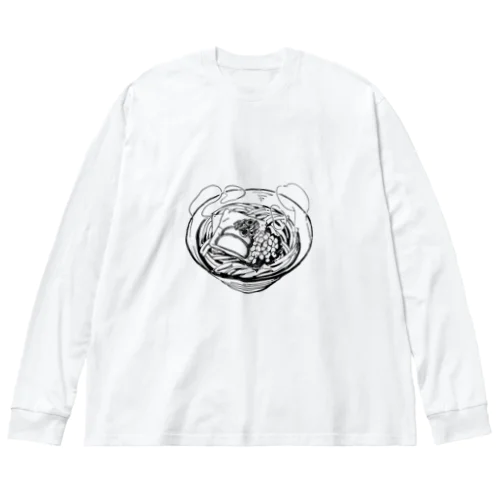 うどん ビッグシルエットロングスリーブTシャツ