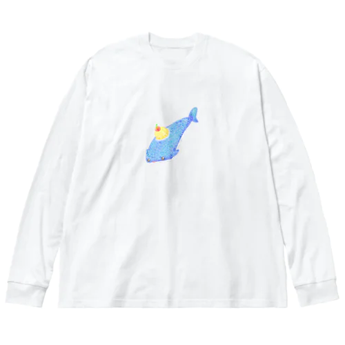 シ―フードアニマル　クリームソーダジンベイ Big Long Sleeve T-Shirt