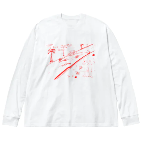 ハートくんlife Big Long Sleeve T-Shirt