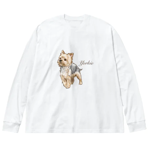 ヨークシャテリア　ヨーキー　イラストグッズ Big Long Sleeve T-Shirt