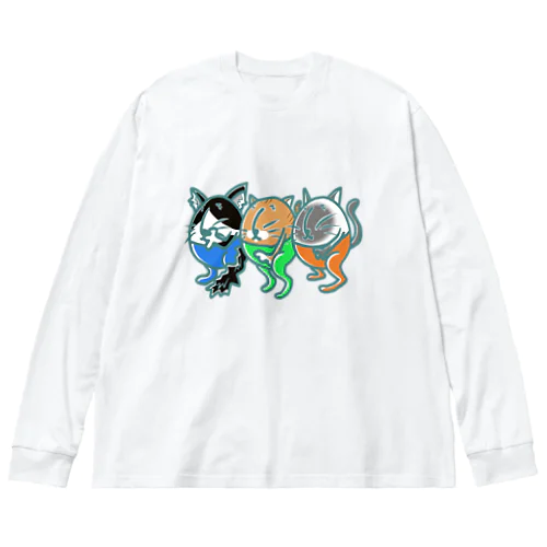 ぱんすてぃ・だんぷてぃ(猫？) ビッグシルエットロングスリーブTシャツ