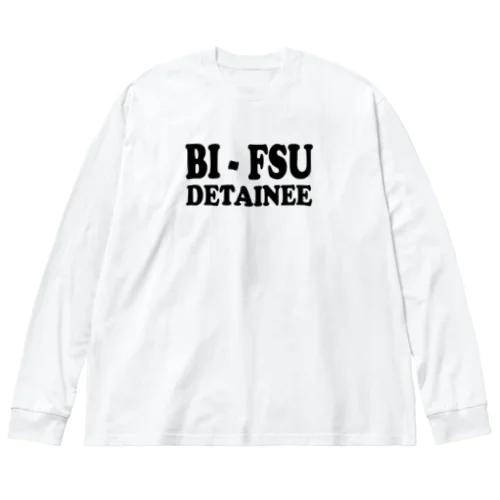 BI-FSU DETAINEE 胸面配置ロゴ ビッグシルエットロングスリーブTシャツ
