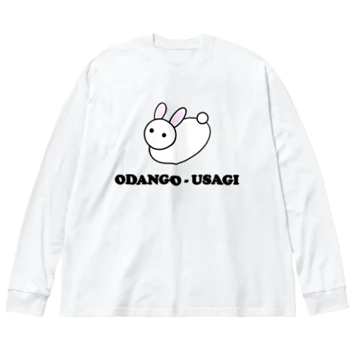 おだんごうさぎ　図鑑 Ver.　黒 ビッグシルエットロングスリーブTシャツ